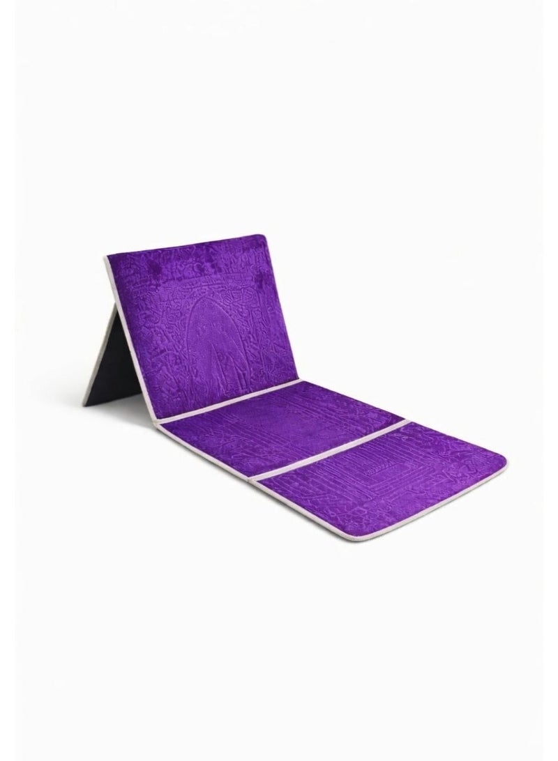 Foldable Prayer Mat with Backrest – Portable & Comfortable - Image 1